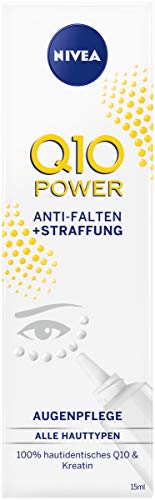 NIVEA Q10 Power Anti-Falten + Straffung Augenpflege für jünger aussehende Haut, feuchtigkeitsspendende Augencreme, 15ml - 4