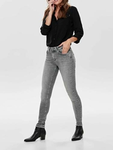 ONLY Damen Onlblush Mid Ank Raw Jns Rea0918 Noos Skinny Jeans, Grau (Grey Denim Grey Denim), L 32L EU - 3