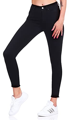 ONLY Damen onlBLUSH MID SK ANK RAWJNS REA2343 NOOS Skinny Jeans, Schwarz (Black Denim), W33/L34 (Herstellergröße: XL) - 2