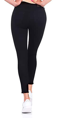 ONLY Damen onlBLUSH MID SK ANK RAWJNS REA2343 NOOS Skinny Jeans, Schwarz (Black Denim), W33/L34 (Herstellergröße: XL) - 3