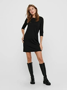 ONLY NOS Damen Kleid Onlbrilliant 3/4 Dress Jrs Noos, Schwarz (Black), 40 (Herstellergröße: L) - 6