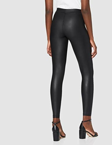 PIECES Damen New Shiny Noos Leggings, Schwarz (Black Black), S-M EU - 4