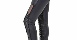 PunkJewelry Tattoo Damen Leggings Fashion Leggins Hose Leder Optik Orient Einheitsgrösse - 4
