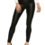 RIOJOY Damen High Waist Lederleggings Schwarz Kunstleder Leggins Sexy Lederoptik Leggings Hose, Schwarz Matt 32/34 - 2
