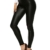 RIOJOY Damen High Waist Lederleggings Schwarz Kunstleder Leggins Sexy Lederoptik Leggings Hose, Schwarz Matt 32/34 - 1