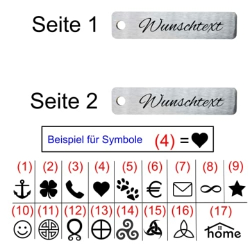Schlüsselanhänger mit Gravur aus Edelstahl Schlüsselanhänger Personalisiert Geschenk für Vater Mutter Schwester Bruder Schlüsselanhänger Auto Nummernschild - 2