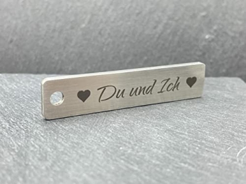 Schlüsselanhänger mit Gravur aus Edelstahl Schlüsselanhänger Personalisiert Geschenk für Vater Mutter Schwester Bruder Schlüsselanhänger Auto Nummernschild - 3