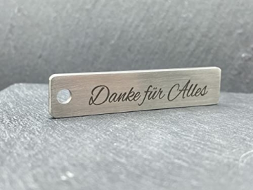 Schlüsselanhänger mit Gravur aus Edelstahl Schlüsselanhänger Personalisiert Geschenk für Vater Mutter Schwester Bruder Schlüsselanhänger Auto Nummernschild - 4