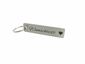 Schlüsselanhänger mit Gravur aus Edelstahl Schlüsselanhänger Personalisiert Geschenk für Vater Mutter Schwester Bruder Schlüsselanhänger Auto Nummernschild - 1