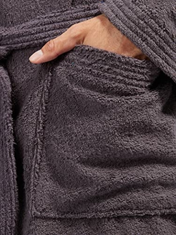 TOM TAILOR 0100300 Bademantel Kimono Größe: L dark grey - 5