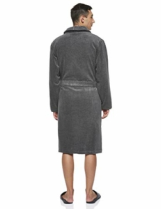 Tommy Hilfiger Herren Bademantel Icon bathrobe, Gr. Large, Grau (MAGNET 884) - 2