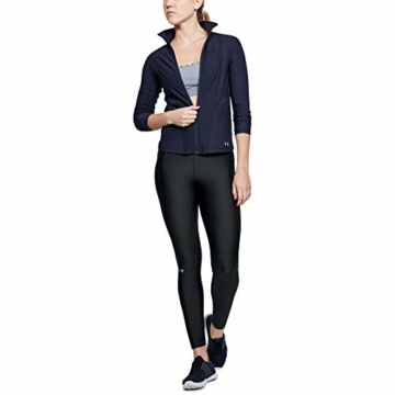 Under Armour Damen HeatGear Armour atmungsaktive, superleichte Sport Leggings mit Kompressionspassform, Schwarz (Black/Black/Metallic Silver 001), XS - 2