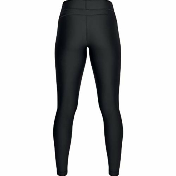 Under Armour Damen HeatGear Armour atmungsaktive, superleichte Sport Leggings mit Kompressionspassform, Schwarz (Black/Black/Metallic Silver 001), XS - 4