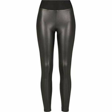 Urban Classics Damen High Waist aus Lederimitat mit Hoher Taille - Ladies Faux Leather Treggins Leggings, Schwarz (Black 00007), XXL EU - 1