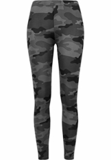 Urban Classics Damen und Mädchen Camo Leggings, lange Camouflage Sporthose für Frauen, Yogahose, dark camo, XL - 1