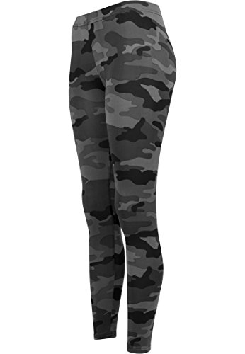 Urban Classics Damen und Mädchen Camo Leggings, lange Camouflage Sporthose für Frauen, Yogahose, dark camo, XL - 5