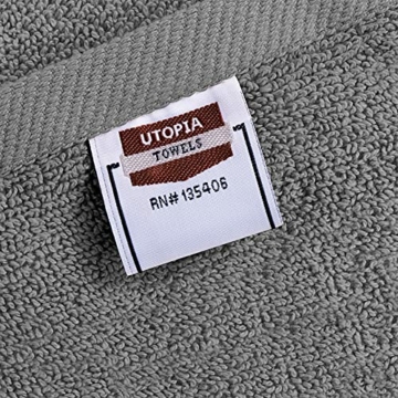 Utopia Towels - Handtücher Set aus Baumwolle 600 g/m² - 100% Baumwolle, 41x71 cm - 6er Pack (Grau) - 3