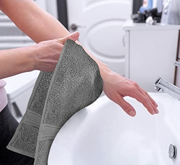 Utopia Towels - Handtücher Set aus Baumwolle 600 g/m² - 100% Baumwolle, 41x71 cm - 6er Pack (Grau) - 6