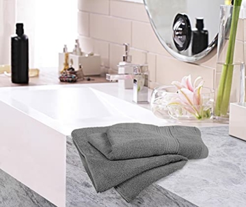 Utopia Towels - Handtücher Set aus Baumwolle 600 g/m² - 100% Baumwolle, 41x71 cm - 6er Pack (Grau) - 7