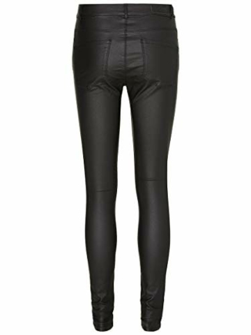 VERO MODA Damen Vmseven Nw Smooth Coated Pants Noos Hose, Black, XXS 30L EU - 5