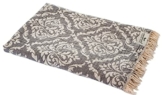 Carenesse Jacquard Hamamtuch Barock 90 x 175 cm grau I Edles Hamam Handtuch 100% saugfähige Baumwolle mit hochwertiger Webung I Pestemal / Fouta weich & zart I Leichtes Hamam Strandtuch kompakt - 1