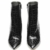 Castamere Damen Reißverschluss Stiefeletten Blockabsatz Hoch Heel 10CM Riss Schwarz Schuhe EU 41 - 5