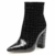 Castamere Damen Reißverschluss Stiefeletten Blockabsatz Hoch Heel 10CM Riss Schwarz Schuhe EU 41 - 1
