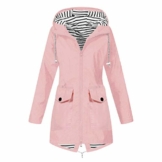 Lomelomme Lang Regenmantel Damen Einfarbig Windbreaker Große Größen Wasserdicht Atmungsaktiv Winterjacke mit Kapuze Jacke Mantel Warme Kapuzenjacke Windproof Outdoor Wandern Wintermantel - 1