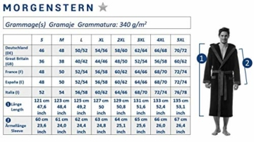 Morgenstern Bademantel Herren Grau mit Kapuze lang leicht Männer Saunamantel Morgenmantel Saunabademantel Microfaser Viskose Baumwolle Größe 3XL - 6