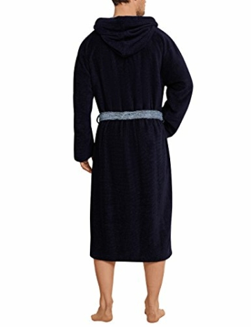 Schiesser Herren Bademantel, Blau (Dunkelblau 803), 54 - 2