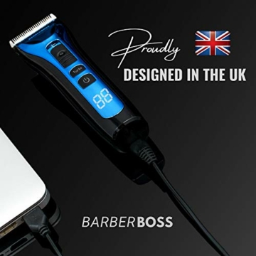 BarberBoss Haarschneidemaschine Profi Wasserdicht Haarschneider Herren Wiederaufladbar Haartrimmer Drei Geschwindigkeitseinstellungen Langhaarschneider Elektrisch Bartschneider Schnurlos Barttrimmer - 5