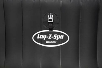 Bestway Lay-Z-Spa Miami AirJet aufblasbarer Whirlpool in schwarz, für bis zu vier Personen, rund, 180x66 cm - 15