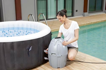 Bestway Lay-Z-Spa Miami AirJet aufblasbarer Whirlpool in schwarz, für bis zu vier Personen, rund, 180x66 cm - 17