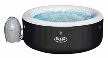 Bestway Lay-Z-Spa Miami AirJet aufblasbarer Whirlpool in schwarz, für bis zu vier Personen, rund, 180x66 cm - 1