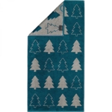 Cawö Handtuch Two-Tone Christmas Edition 958 | 44 smaragd - 50 x 100 - 1