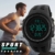 Herren Digitaluhren - 50M wasserdichte Herren Digital Sport Uhren, Schwarz große Gesicht Militär Sportuhr LED Armbanduhr für Männer mit Wecker/Count-down-Timer/Doppelzeit/Stoppuhr/12/24H - 7