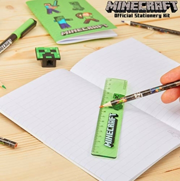 Minecraft Schulsachen, Stifte Set mit Federtasche Junge, Notizhefte, Buntstifte Kinder, Radiergummi, Spitzer, Kugelschreiber - 7