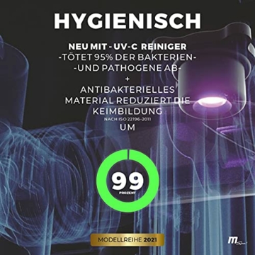 Miweba MSpa aufblasbarer Whirlpool 2021 Comfort Bergen C-BE061 - für 6 Personen - 138 Luftdüsen - 204.0 x 204.0 x 70.0 cm - Pool aufblasbar (Anthrazit/Blau) - 3