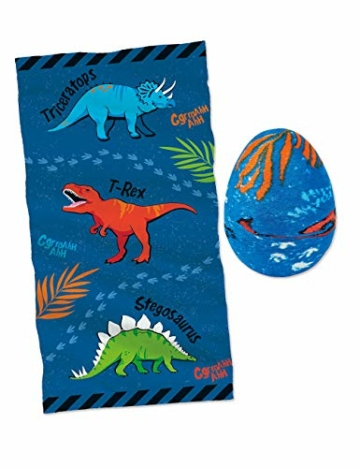 moses 40214 Zauberhandtuch Dino-Ei | Cooles Handtuch für den Kindergeburtstag | 100% Baumwolle, Mehrfarbig - 1