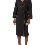 Amazon Essentials Herren-Bademantel mit Schalkragen, Waffelmuster, Black, US M-L (EU M-L) - 1