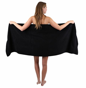 Betz 2 Stück Premium Saunatücher Saunatuch Saunahandtuch Set 100% Baumwolle Frottier XXL Badetuch Strandtuch Größe 70 x 200 cm Farbe schwarz - 4