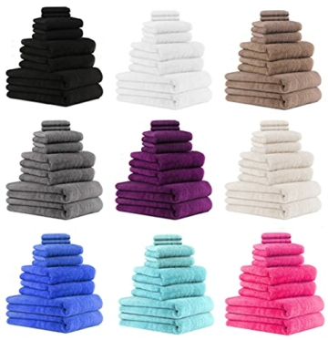 Betz 8-TLG Handtuch-Set Deluxe 100% Baumwolle 2 Badetücher 2 Duschtücher 2 Handtücher 2 Seiftücher Farbe türkis - 6