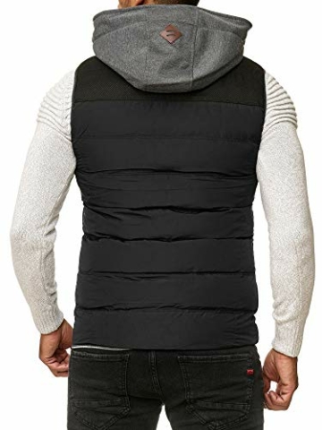 BLACKROCK Herren Outdoor-Weste - Slim-Fit - Abnehmbare Kapuze und Stehkragen - Moderne Stepp-Weste - Schwarz L - 4