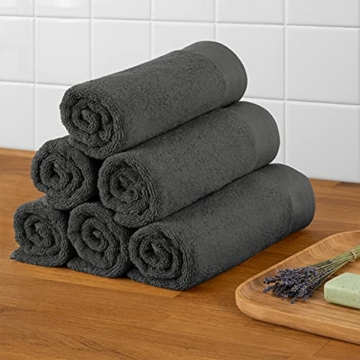 Blumtal 2er Set Badtücher 70x140cm - Handtücher Set, weich und saugstark, 100% Baumwolle, Oeko-Tex 100 Zertifiziert, Anthrazit - 6