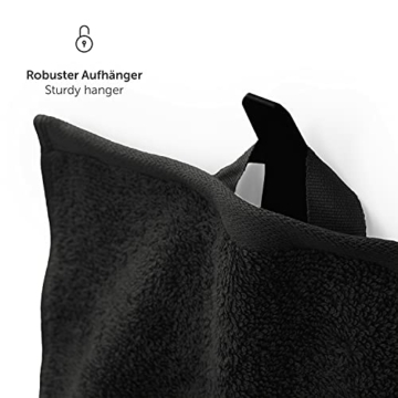 Blumtal Handtücher Set 2 Badetücher 70x140 + 4 Handtücher 50x100 - weich und saugstark, 100% Baumwolle, Oeko-Tex 100 Zertifiziert, Schwarz - 5