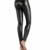 CALZITALY Kunstleder Leggings mit Thermische Fleece Inner | Schwarz | XS, S, M, L, XL | Made in Italy (M, Schwarz) - 3