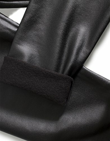 CALZITALY Kunstleder Leggings mit Thermische Fleece Inner | Schwarz | XS, S, M, L, XL | Made in Italy (M, Schwarz) - 4