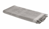 Carenesse 2 in 1 Hamamtuch 90 x 190 cm Light Grey I Zweiseitiges Hamam Handtuch 100% Baumwolle: Glatt & Frottier I Pestemal / Fouta saugfähig & hygienisch I Hamam Strandtuch / Saunahandtuch kompakt - 1