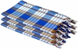 Carenesse Hamamtuch Classic 3er Set 80 x 170 cm I Hamam Handtücher 100% Baumwolle I 3X saugfähiges & schnell trocknendes Pestemal blau kariert I Kompaktes Hamam Strandtuch/Saunahandtuch Bundle - 1