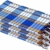 Carenesse Hamamtuch Classic 3er Set 80 x 170 cm I Hamam Handtücher 100% Baumwolle I 3X saugfähiges & schnell trocknendes Pestemal blau kariert I Kompaktes Hamam Strandtuch/Saunahandtuch Bundle - 1